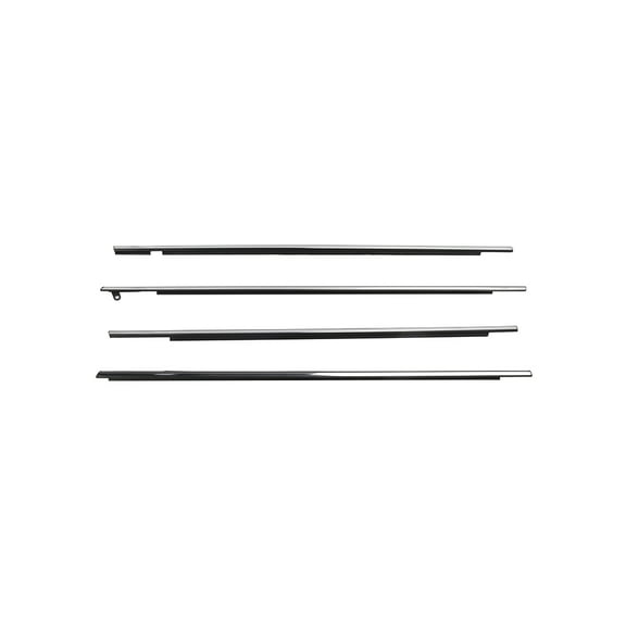 4pcs Chrome Outside Window Moulding Weatherstrip Seal For Toyota Venza 2009-2016