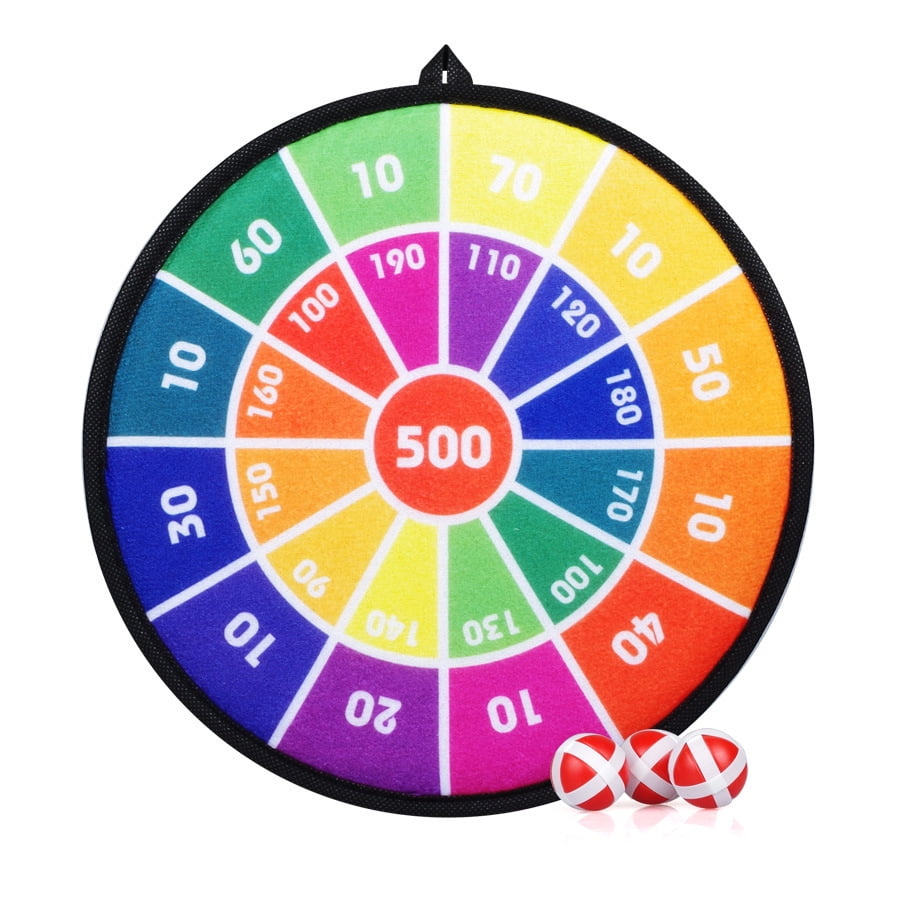 Dart Board Game Set for Kids with 12 Sticky Balls Safe Classic