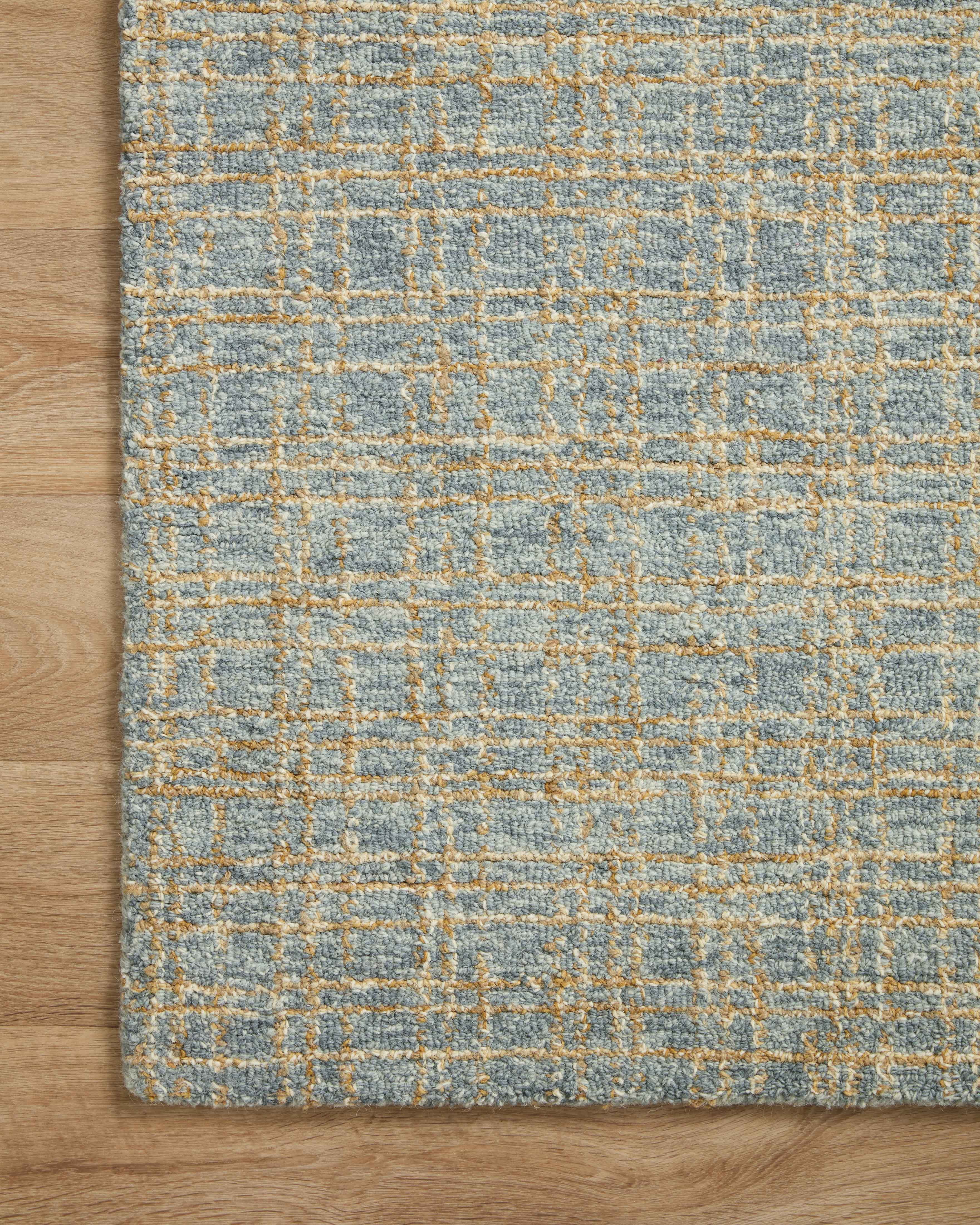 Chris Loves Julia x Loloi Polly Plaid Blue/Sand 7'-9" x 9'-9" Area Rug