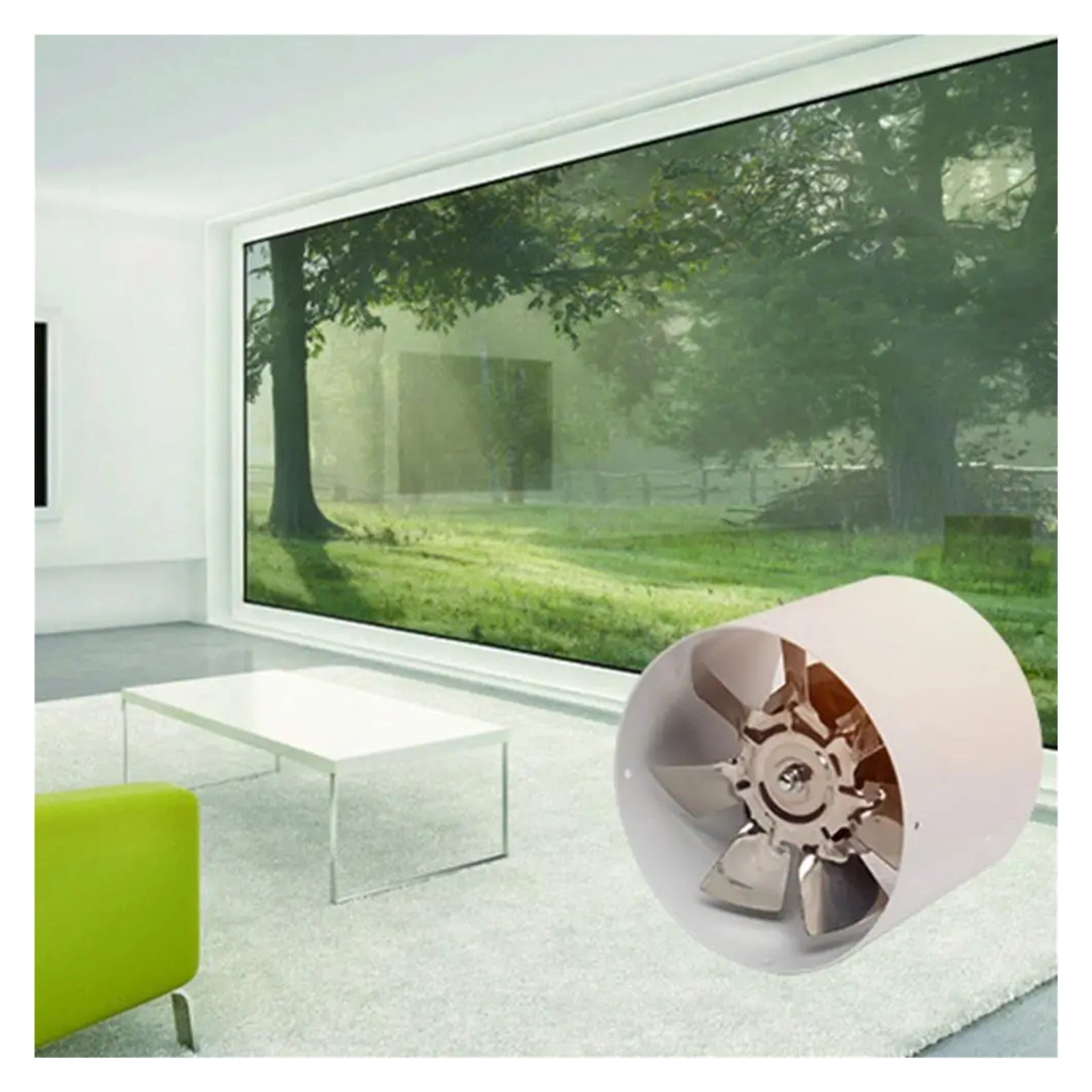 4inch Silent Inline Duct Fan Air Ventilator Metal Pipe Ventilation Exhaust Fan Mini Kitchen Bathroom Toilet Wall Extractor Fan ,Energy-Efficient