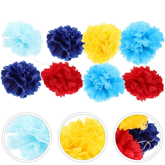 COSMOBETTY 10Pcs Tissue Paper Pom Poms for Birthday and Wedding Paper Decorations