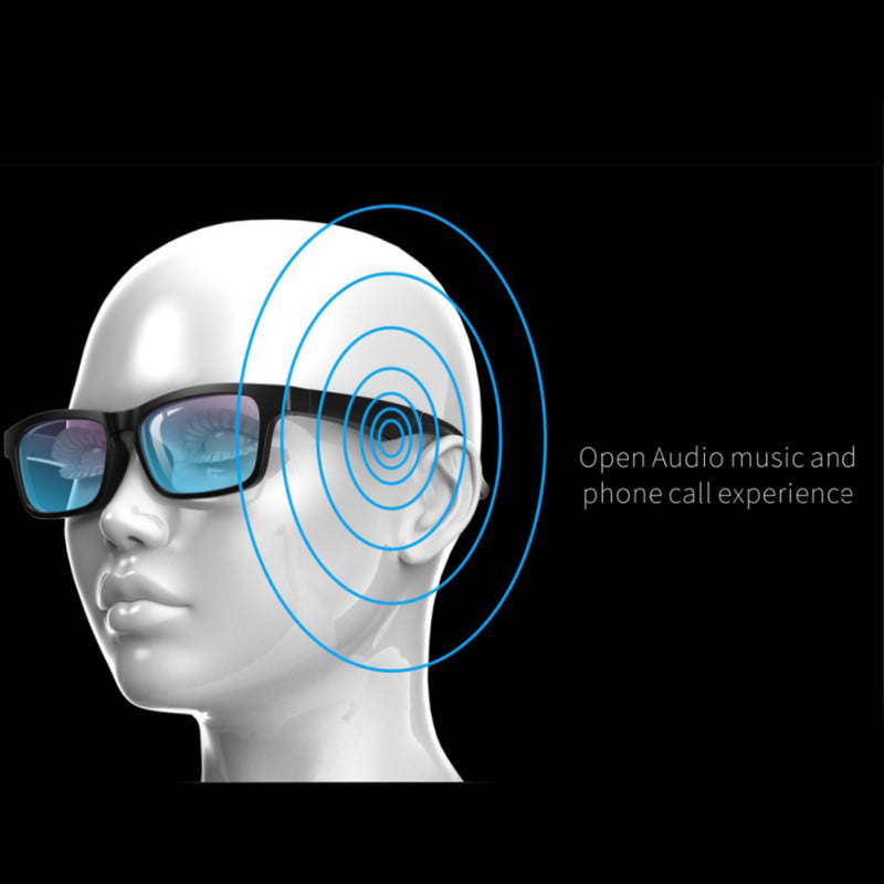 Kokiya K3 Bluetooth Glasses,Open Ear Audio Speaker Listen Music and Make Phone Calls High-Definition Anti-Blue-Light Lens for All Smart Phones 