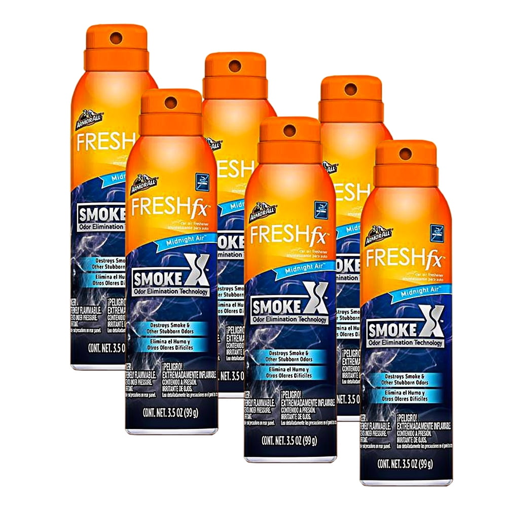 Fresh Fx Armor All Smoke X 3 5oz Spray Smoke Odor Eliminator Midnight Air Scent 6 Walmart