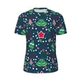 thumbnail image 5 of Wukai Christmas Print Men's Short-Sleeved Mesh T-Shirt,Quick-Dry Short Sleeve Workout T-Shirt-3X-Large, 5 of 8