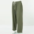 thumbnail image 7 of Men's Casual Pants Mens Hanging Wide Leg Pants Style Loose Straight Casual Green 3XL, 7 of 7