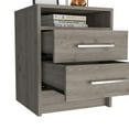 thumbnail image 5 of DEPOT E-SHOP Nightstand 2 Drawer Bedside Table - Leyva Modern Furniture-Color:Oak, 5 of 8
