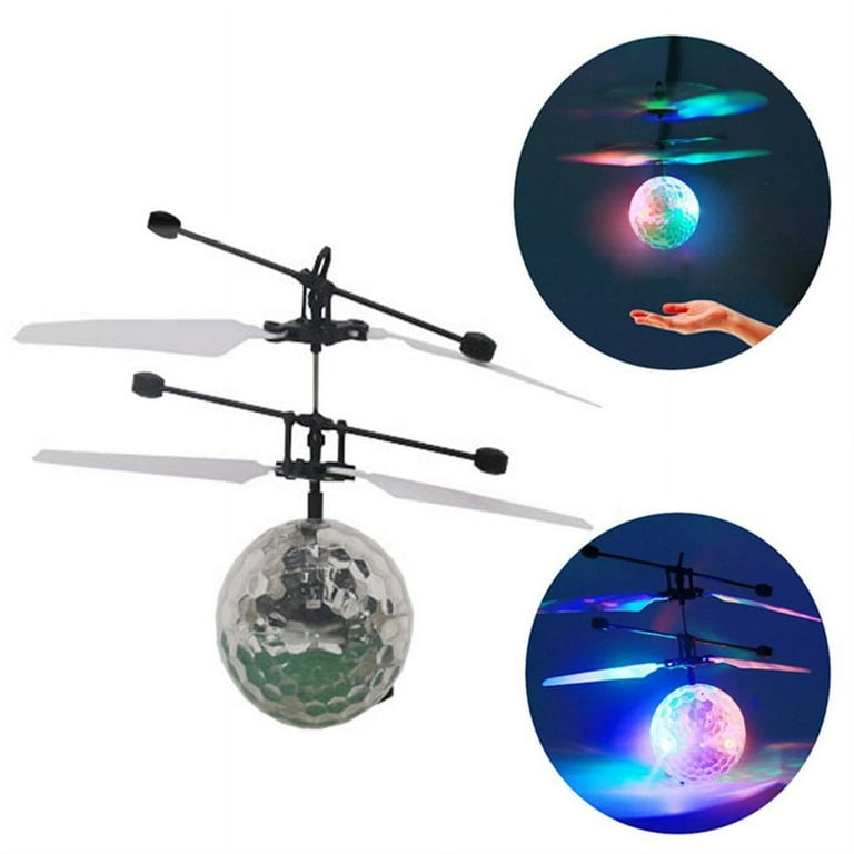 Bon66 Flash Balle Volante Infrarouge Induction Coloré Led Disco Rc  Hélicoptère Enfants Jouet