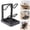 D, variant on Kitchen Pot Lid Storage Rack With Tray, Multifunctional Lid Holder and Spoon Rest, Countertop Organizer Stand, White Plastic