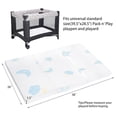 thumbnail image 2 of Pack and Play Mattress Pad，Trifold Portable Crib Pack N Play Mattresses,38 * 26" Inch Jacquard Playpen Mattress for Travel Soft Breathable Play Yard Mattress with Washable Cover (Moon/Star-Trifold), 2 of 8