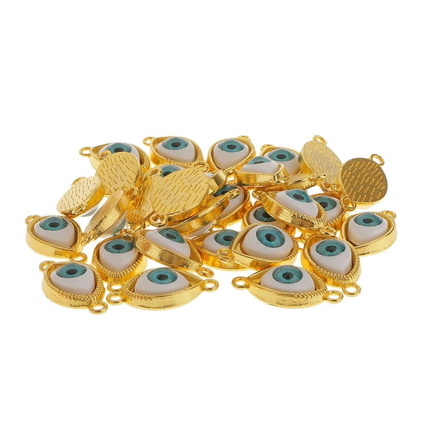 30 Piezas de Aleación de Metal Colgantes de Amuletos de Mal de La Fabricación de Joyas Oro