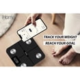 thumbnail image 2 of Báscula inteligente digital iHome con WiFi para medir el peso corporal. Incluye IMC, grasa corporal y masa muscular. Incluye pilas (Smart WiFi negra)., 2 of 5