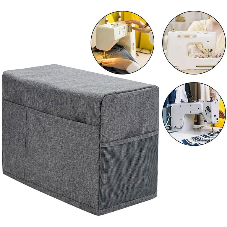 1pc Sewing Machine Dust Cover with Storage Pockets, Foldable