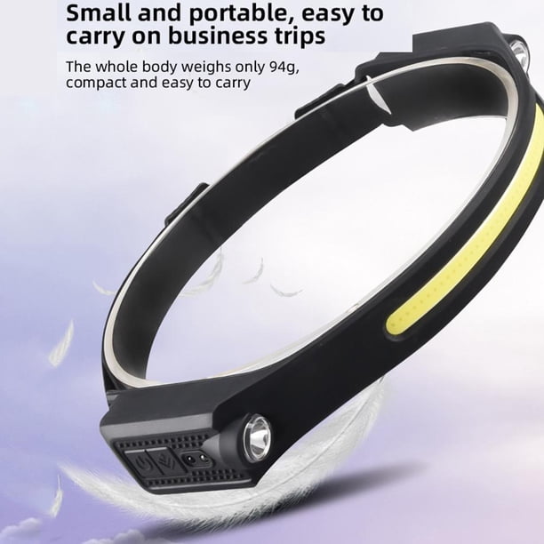 Luces de trabajo al aire libre de inducción de onda de faro LED XPE COB recargable USB tipo C