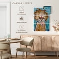 thumbnail image 5 of Elephant Stock Chicken Lola Polish Chicken Wall Art - Vertical Multi Panel Canvas - Living Room Wall Decor - Animal Multi Panel - Teal And Orange Decor By Hippie Hound Studios - 28" x 45", 5 of 8