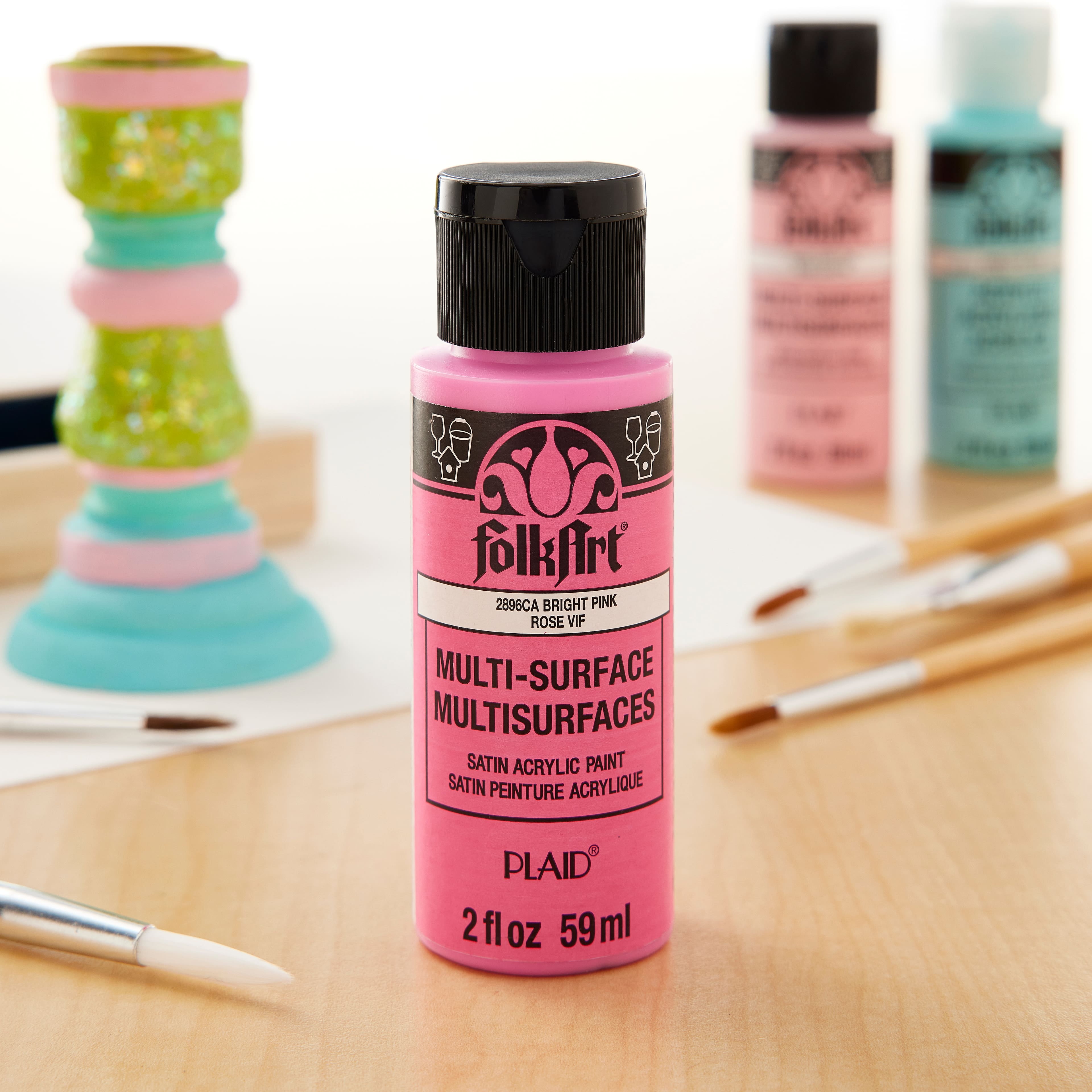 FolkArt Multi-Surface Satin Acrylic Paint, 2oz., 12 Pack