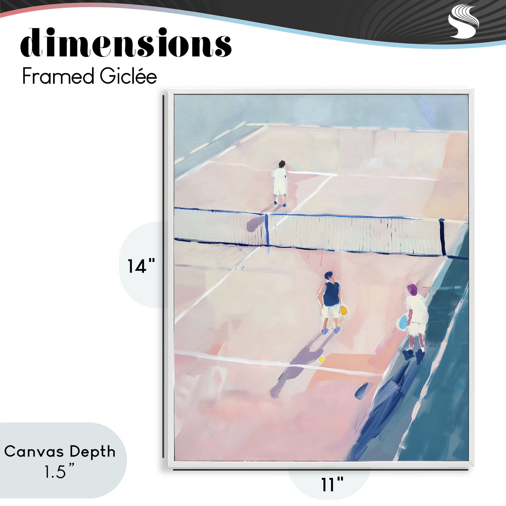 Stupell Industries Summer Game of Tennis White Framed Giclee Art, design by The Prints Vibe