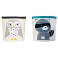 thumbnail image 1 of 3 Sprouts Canvas Storage Bin Toy Basket for Baby & Toddlers, Owl & Raccoon, 1 of 8