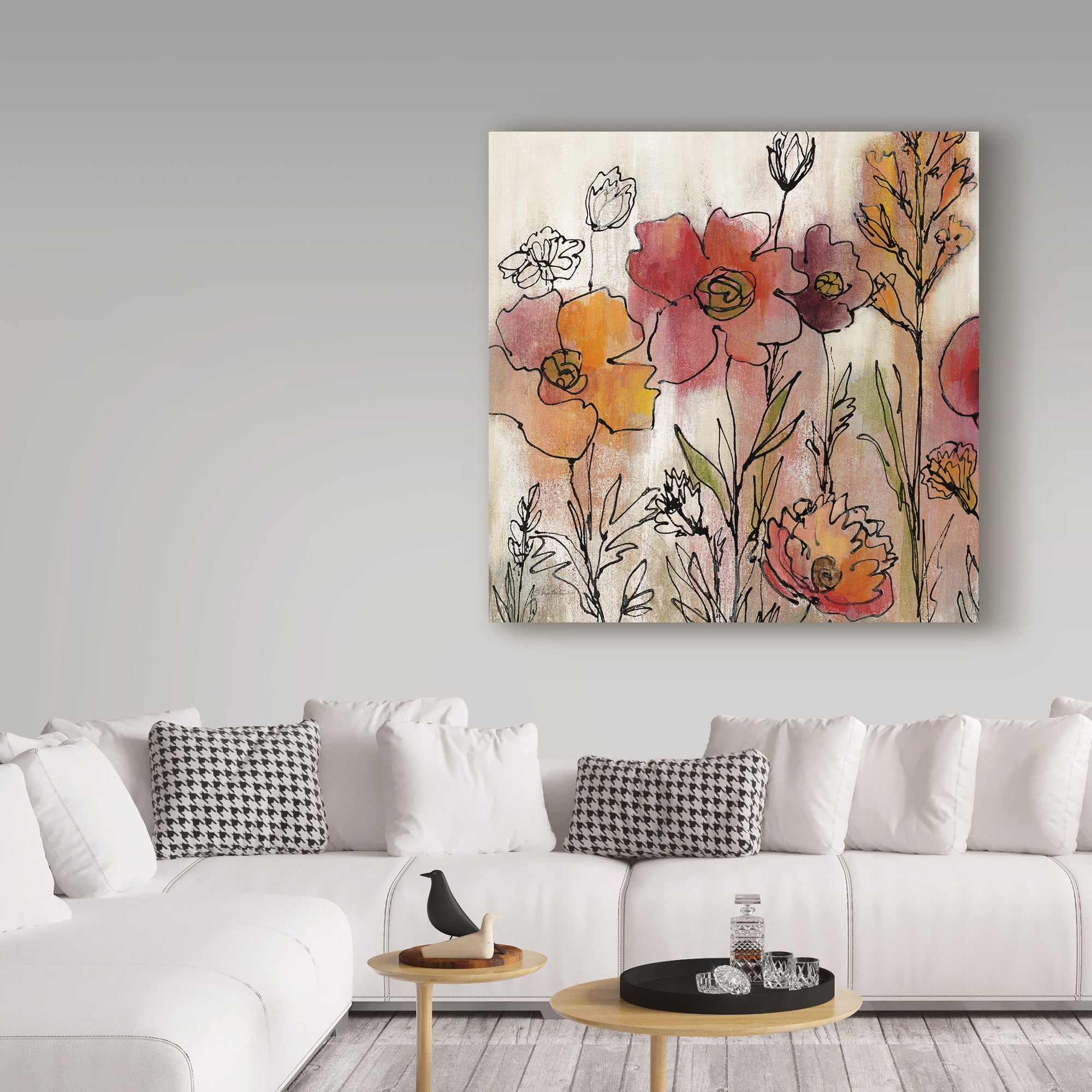 Trademark Fine Art 'Contemporary Botanical Cream II' Canvas Art by Silvia Vassileva