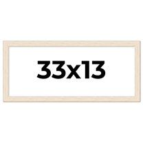 33x13 Frame White Real Wood Picture Frame Width 1.5 inches | Interior Frame Depth 0.5 inches | Barn