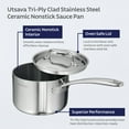 thumbnail image 5 of Tramontina Utsava Tri-Ply Clad 2.2 Qt Covered Saucepan with Ceramic Interior – Induction-Ready, 5 of 9