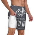 thumbnail image 3 of Gaeub Coffee Is Always A Good Idea Mens Swim Trunks Stretch Beach Shorts Quick Dry for Men Swim Shorts Swimwear with Pockets- XX-Large, 3 of 9