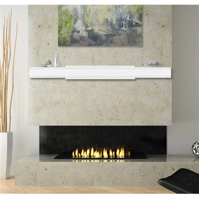 4880" Contemporary White MDF Mantel Shelf