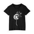 thumbnail image 2 of Odeerbi Kids Boys Girls Summer Cotton T-shirt Fashion Cute Printed Casual Short Sleeve Cotton Tops Shirts Kids Clothes Black, 2 of 5