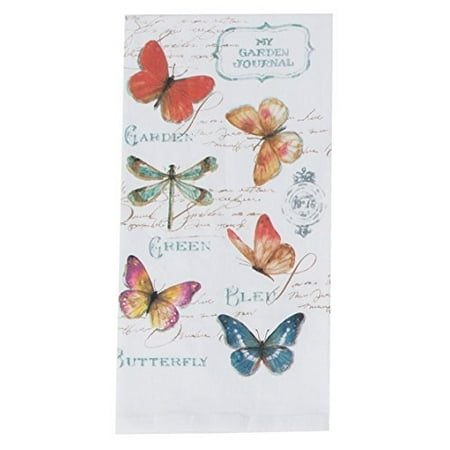Kayo Designs - Kay Dee Designs R3503 My Journal Butterfly Garden Krinkle Flour Sack Towel
