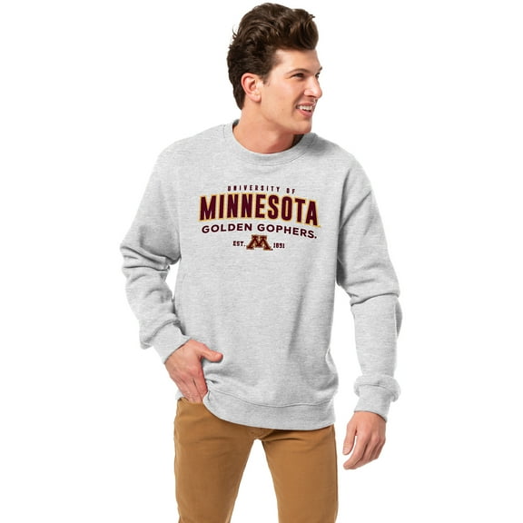 Men's-League Collegiate Wear Heather Gray Minnesota Golden Gophers Essentials 2.0 Pullover Sweatshirt