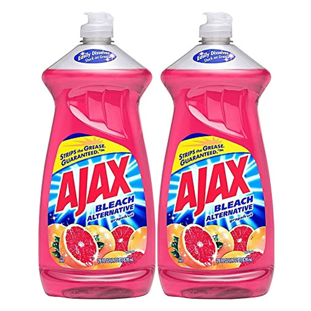 Ajax Bleach Alternative Liquid Dish Soap, Ruby Red Grapefruit, 28 Oz, 2