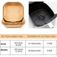 thumbnail image 4 of Nvzi Papel de horno cuadrado desechable para freidora de aire, papel pergamino, 20 cm (7,9 pulgadas), 100 unidades., 4 of 4