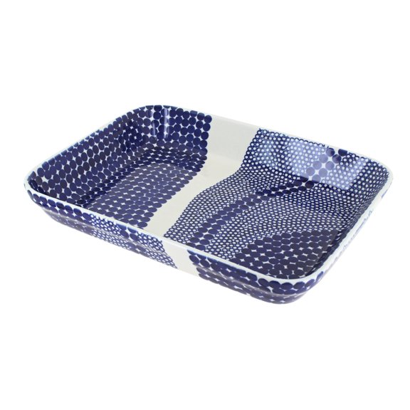 Blue Rose Polish Pottery Zara Medium Rectangular Baker