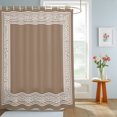 thumbnail image 4 of Brown Geometric Shower Curtains for Bathroom, White Greek Key Design Abstract Modern Art Waterproof Fabric Shower Curtain, Decorative Bathroom Curtain for Bathtub, 72"x78" , No Hooks Included, 4 of 9