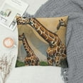 thumbnail image 2 of Decorative Throw Pillow Covers Double Sided Pillow Covers for Sofa Mother and Child Giraffe Couch Throw Pillow Cases Soft Plush Cushion Case Square Cushion Cover for Living Room, 2 of 5