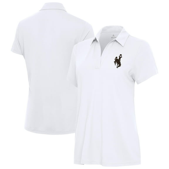 Women's Antigua White Wyoming Cowboys Era Polo