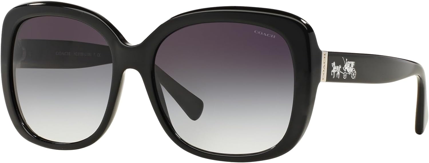 COACH HC8158 500211 Black Light Grey Gradient 58 mm Women's Fashion Sunglasses