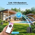 thumbnail image 3 of 2 Pack Outdoor Rock Bluetooth Speakers, Tweeters+Subwoofer, Pair 100+ Speakers, Stereo Deep Bass IPX7 Waterproof Speaker, Solar Powered, Perfect for Pool, Garden, Deck and Outdoor, 3 of 8