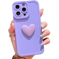 thumbnail image 5 of Compatible with iPhone 12 Pro Max Case, Cute 3D Love Heart with Anti-Fall Lens Cameras Cover Protection for iPhone 12 Pro Max 6.7" Soft TPU Shockproof Phone Shell for Women Girls,Orange, 5 of 5