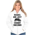 thumbnail image 3 of Rhinos Are Just Chubby Unicorns Zip Up Hoodie Men's Women's Brisco Brands X, 3 of 6
