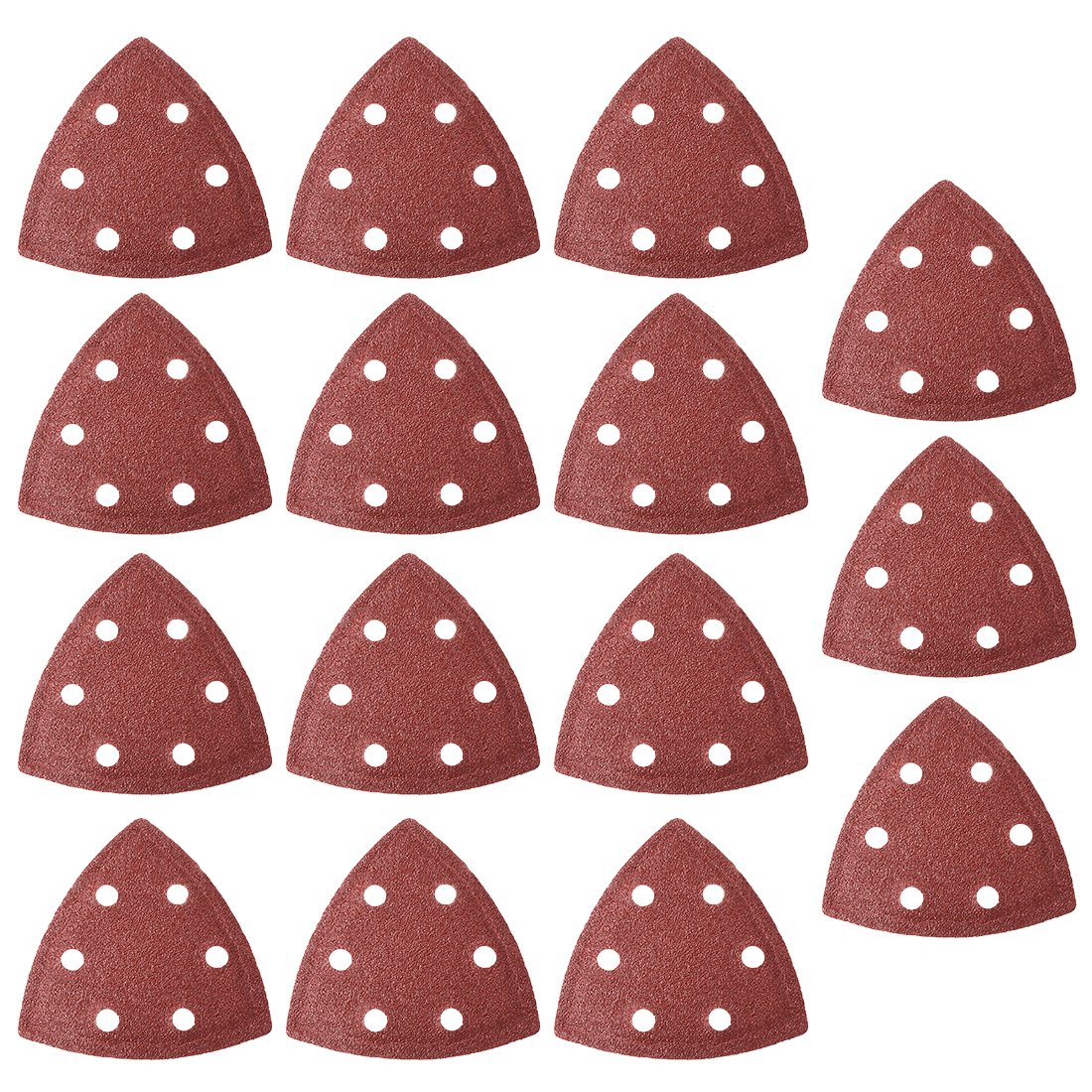 Unique Bargains Mouse Detail Sander Sandpaper Pads Flocking Sanding Paper 6 Hole 80 Grits 15pcs