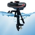 thumbnail image 4 of 2Stroke 3.5 HP Outboard Motor Air/Water Cooling Fishing Boat Engine 49CC Heavy Duty Fishing Boat Engine with Half Water-cooling, Half Air-cooling Boat Motor Gas Powered Boat Engine 4000-5000r/Min, 4 of 21