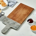 thumbnail image 4 of Better Homes & Gardens Natural Acacia Wood and Marble Charcuterie Board, One Size, 4 of 6