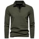 thumbnail image 2 of pstuiky camisas de manga larga para hombre, Blusas y camisas casuales de manga larga con cuello vuelto de color liso para hombre camisetas de hombre xxl, 2 of 4