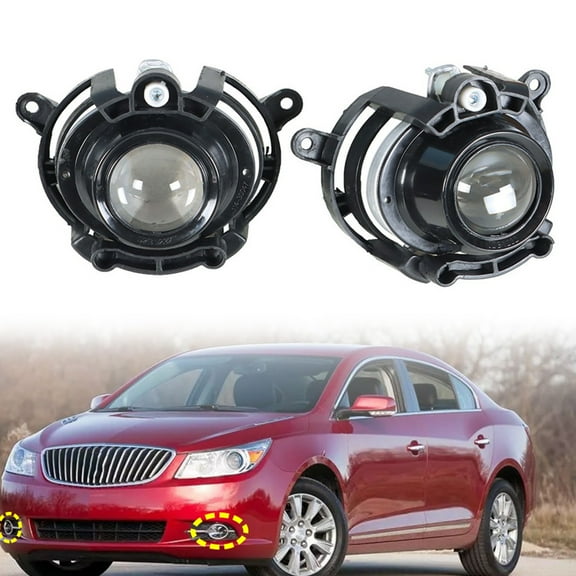 Pair of Fog Light Lamps Kit Fit for Buick LaCrosse 2010-2013