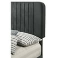 thumbnail image 4 of Lodi Black Velvet Upholstered Channel Tufted Twin Panel Bed, 4 of 5