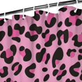 thumbnail image 3 of Pink and Black Of Leopard Print Shower Curtain 36"x72" ,Bathroom Decorative Shower Curtains Set with 12 Hooks,Modern Waterproof Washable Shower Curtain, 3 of 6
