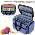 thumbnail image 2 of Bolsa Portátil para Hilos de Tejer Yarwo Tote de Almacenamiento para Ganchillo Azul, 2 of 9