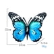 thumbnail image 3 of Escultura colgante de mariposa, decoración de pared de metal, obra de arte vívida, decorativa, antioxidante. Azul, 3 of 9
