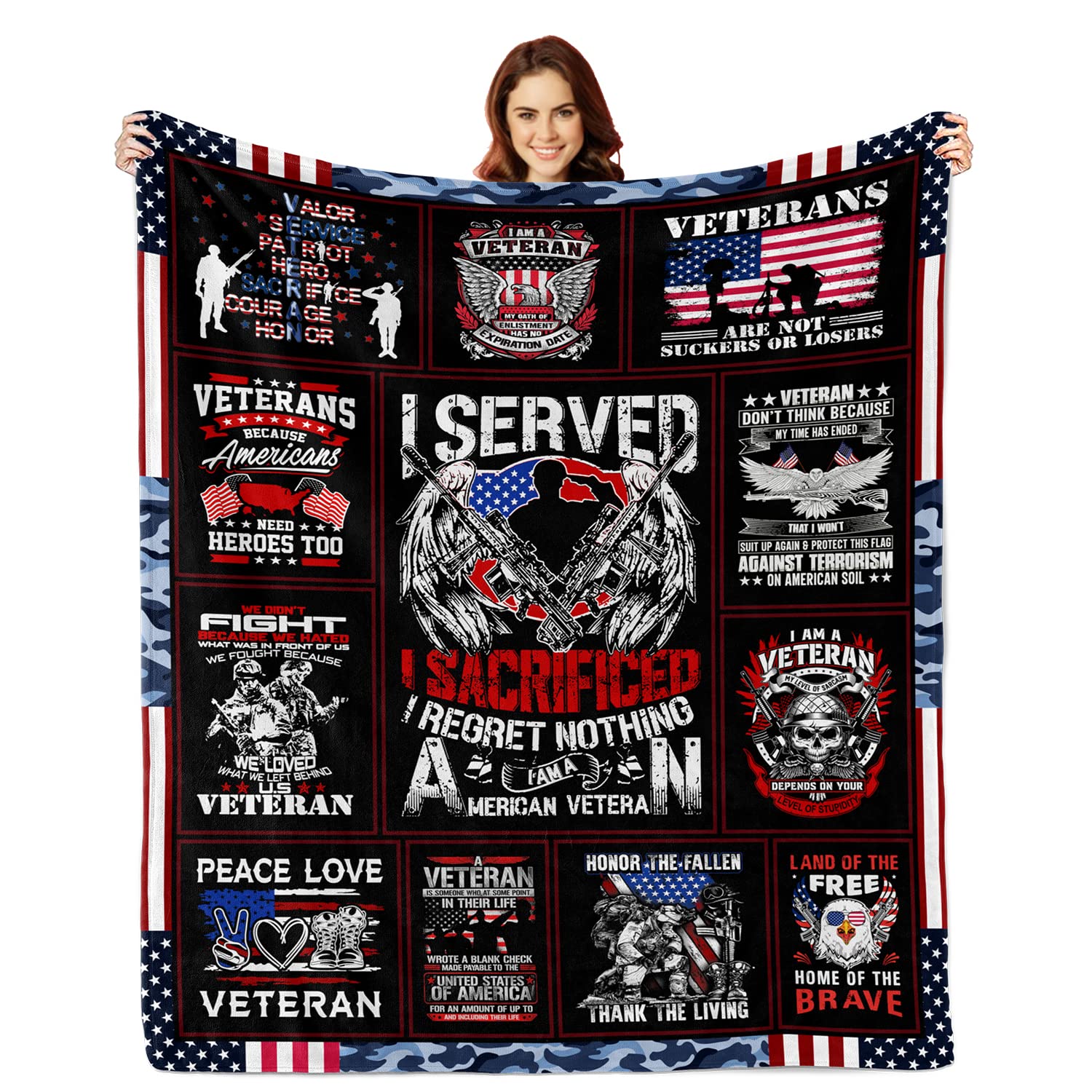 Veterans Day Gifts Blanket best Gifts for Veterans Vietnam Veteran