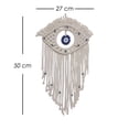 thumbnail image 2 of Ilios Innova | Tapiz Colgante de Algodón Boho Ojo Turco Azul Tejido a Mano, Decoración de Pared, Beige con Detalles en Azul, Amuleto Protector para Hogar, Sala, Dormitorio., 2 of 9